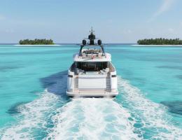 Super Yacht 50m Aft View