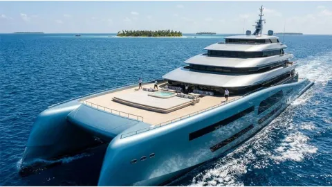Catamaran Mega Yacht 120m Foredeck