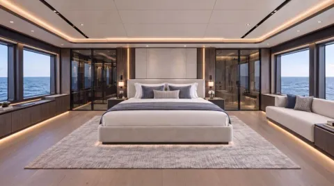 45m Super Yacht Owners Cabin
