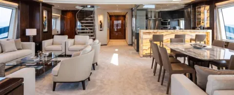 45m Super Yacht Saloon